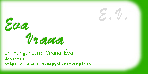 eva vrana business card